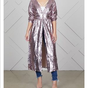 Sequin duster.